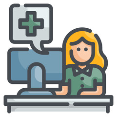 reception flat icon