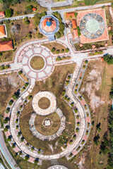 Nong Yai Pond and Wooden Bridge in Chumphon, Thailand