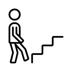 Black line icon for Next step