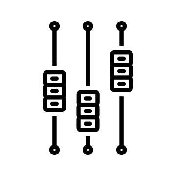 Black line icon for Fader