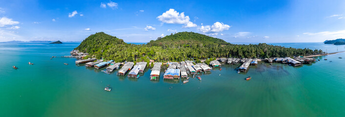 Aerial view of Koh Phitak or Phithak island in Chumphon, Thailand © pierrick