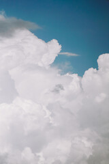 blue sky with clouds of storm
