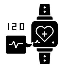 smartwatch glyph icon
