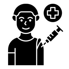 vaccine glyph icon
