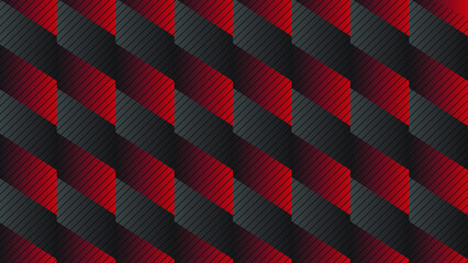 Modern abstract geometric diagonal red and black pattern vector background