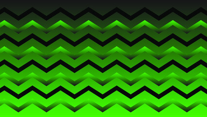 Fototapeta na wymiar Seamless geometric gradient green black zig-zag pattern vector background