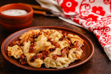 Dumplings, filled with mashed potatoes.