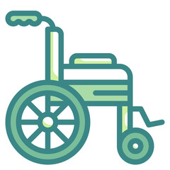 wheelchair blue line icon