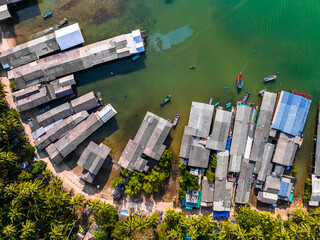 Aerial view of Koh Phitak or Phithak island in Chumphon, Thailand © pierrick