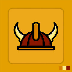 Futuristic viking helmet mascot design illustration. Sports team mascot logo type illustration