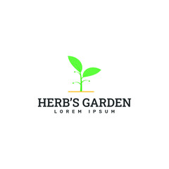 herb garden logo template