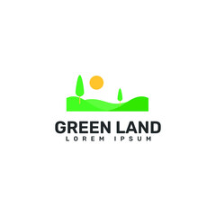green land logo template