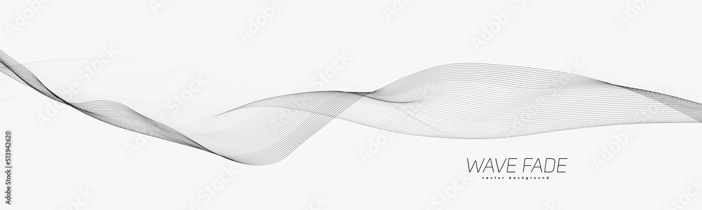 Aufkleber abstract background with faded line waves. warped waveform.