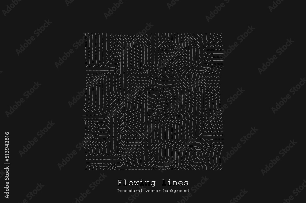 Poster abstract line matrix pattern. noise flow dynamic.