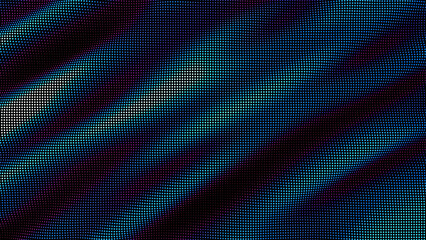 Obraz premium waves of colorful points. Digital data splash of point array. Futuristic smooth glitch UI element