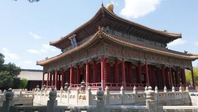 Traditional hall in Imperial College next to Confucius Temple, Beijing, China
