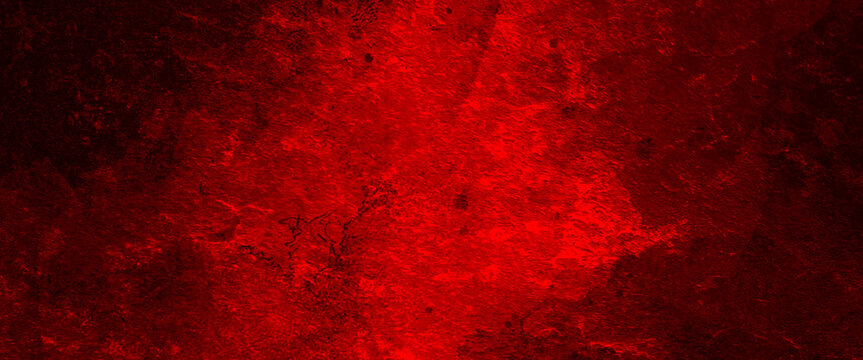 Blood Dark Wall Texture Background. Halloween background, scary wall for background. Cracked shabby old cement, dark slate background toned classic red color, old textured background.
