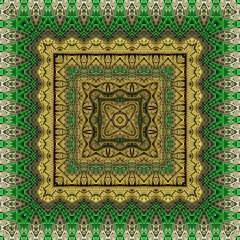 3d effect - abstract square geometric fractal pattern