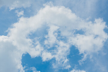 blue sky with white clouds for banner card wallpaper background