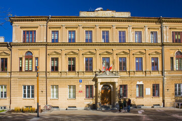 Fototapeta na wymiar Maria Curie-Sklodowska University in Old Town in Lublin, Poland