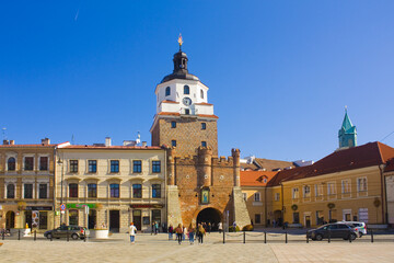 Cracow Gate in Lublin, Poland - obrazy, fototapety, plakaty