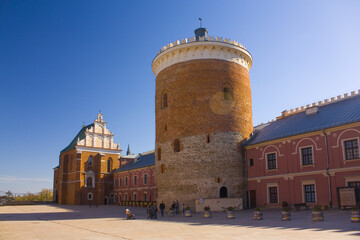Fototapeta na wymiar Tower of Royal Castle in Lublin, Poland 