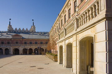 Fototapeta na wymiar Courtyard of Lublin Royal Castle in Lublin, Poland