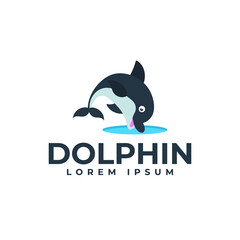 dolphin logo template