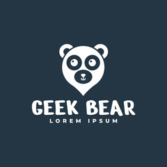 geek bear logo template