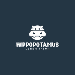 hippopotamus logo template