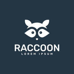 raccoon logo template