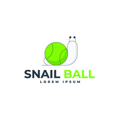 snail ball logo template
