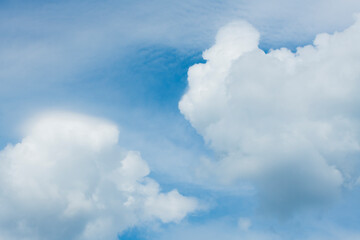 blue sky with white clouds for banner card wallpaper background