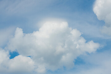Obraz premium blue sky with white clouds for banner card wallpaper background