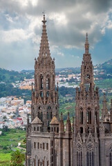 Fototapeta na wymiar Gothic cathedral of San Juan Bautista in Arucas. Gran Canaria, Canary Islands, Spain