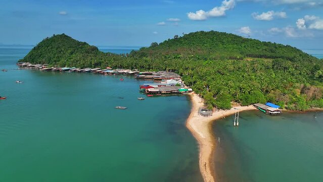 Aerial view of Koh Phitak or Phithak island in Chumphon, Thailand