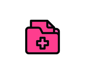 Obraz premium First aid sign. Green square and white cross symbol with FIRST AID text below, vector illustration. First-aid kit icon, Medical symbol