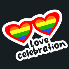 lgbt pride graphic elements, logos, stickers