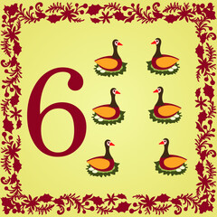 The 12 Days of Christmas 6th Day Six Geese A Laying