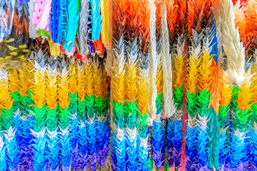 千羽鶴　夏の南蔵院　福岡県篠栗町　Thousand origami cranes. Nanzoin in summer. Fukuoka-ken Sasaguri town.