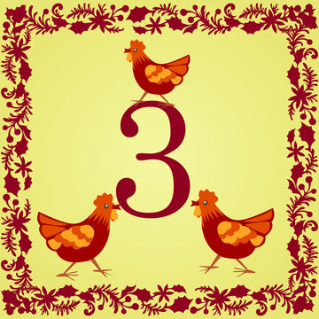 The 12 days of Christmas 3rd day three French hens