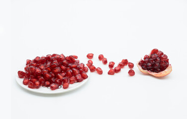 Pomegranate. Pomegranate isolated on white background With clipping path.