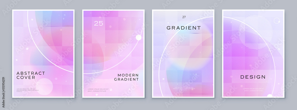 Wall mural fluid abstract gradient background cover design. modern style poster, brochure or flyer with pastel 