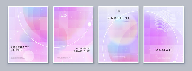 Fluid Abstract Gradient Background Cover Design. Modern Style Poster, Brochure or Flyer with Pastel Minimal Shapes in Liquid Colors. Vector Background Design for Social Media, Banner, Poster.