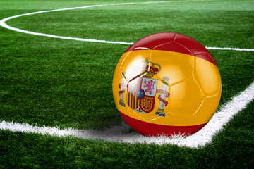 Spanish Soccer Ball on Field at Night