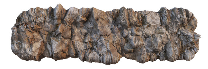 3D render stone surface with white background