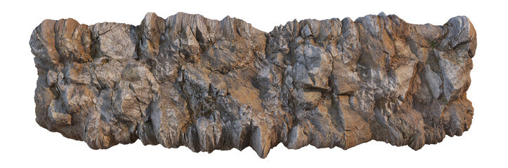 3D render stone surface with white background