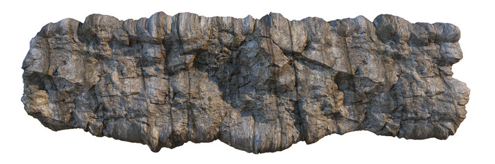 3D render stone surface with white background
