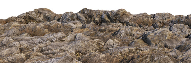 3D render stone surface with white background