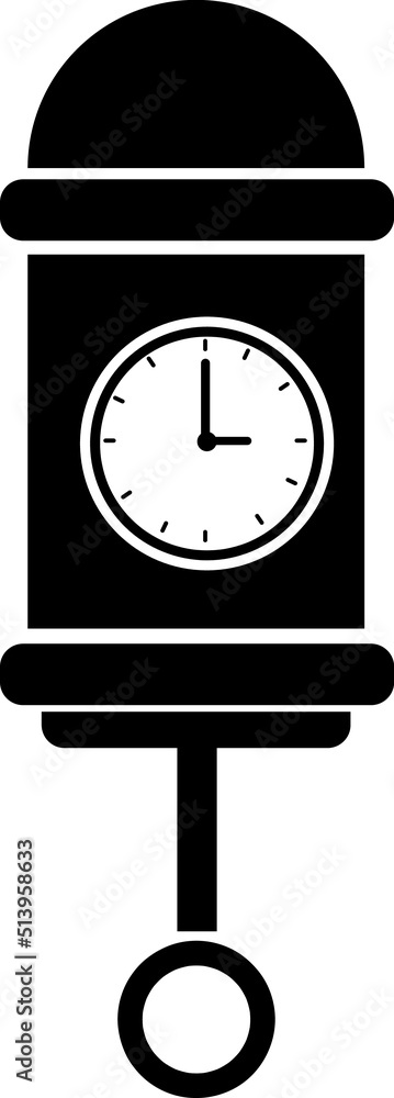 Poster time pendulum clock icon. simple illustration of time pendulum clock vector icon.eps